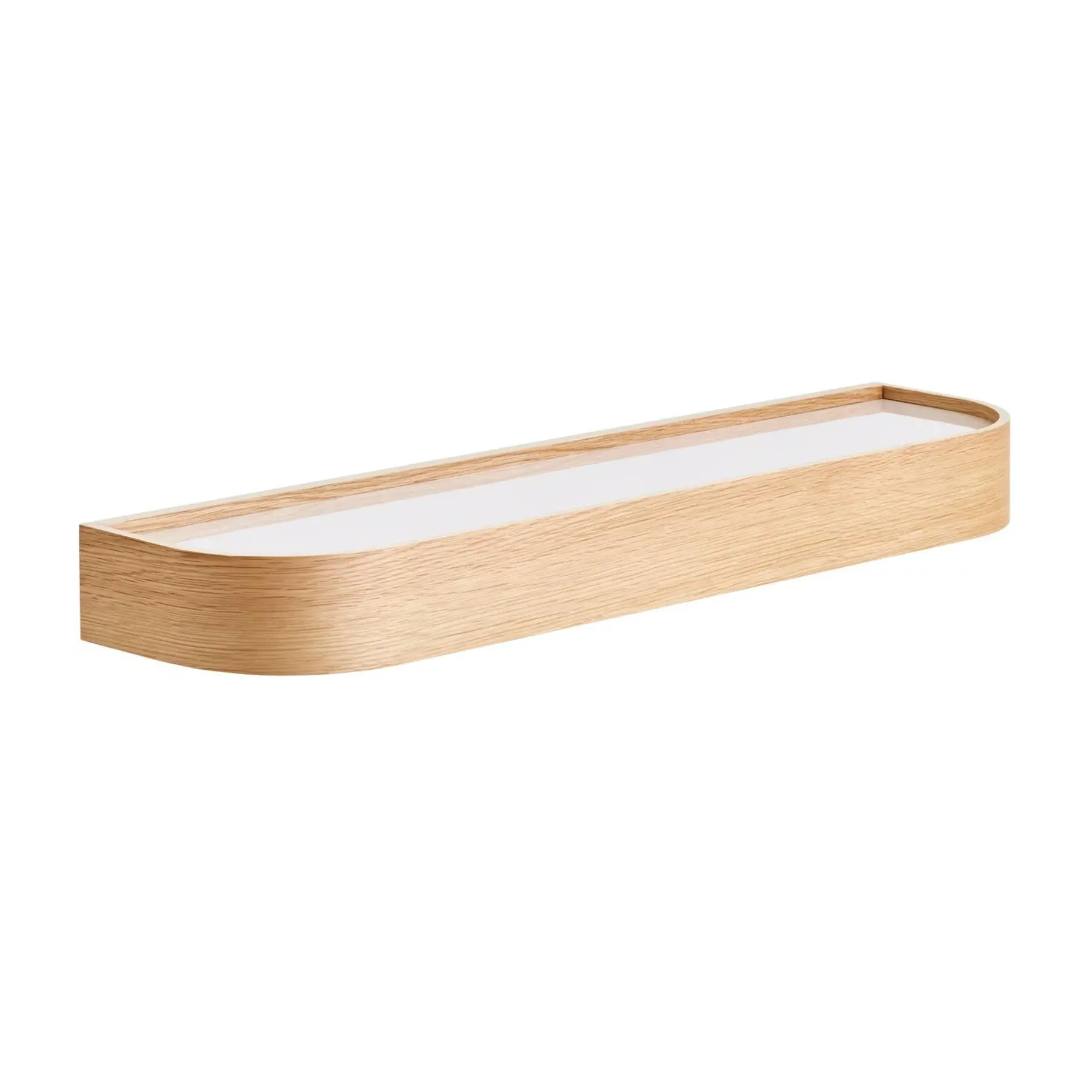 Wall-Mounted Shelf with Reversible Design - Oak