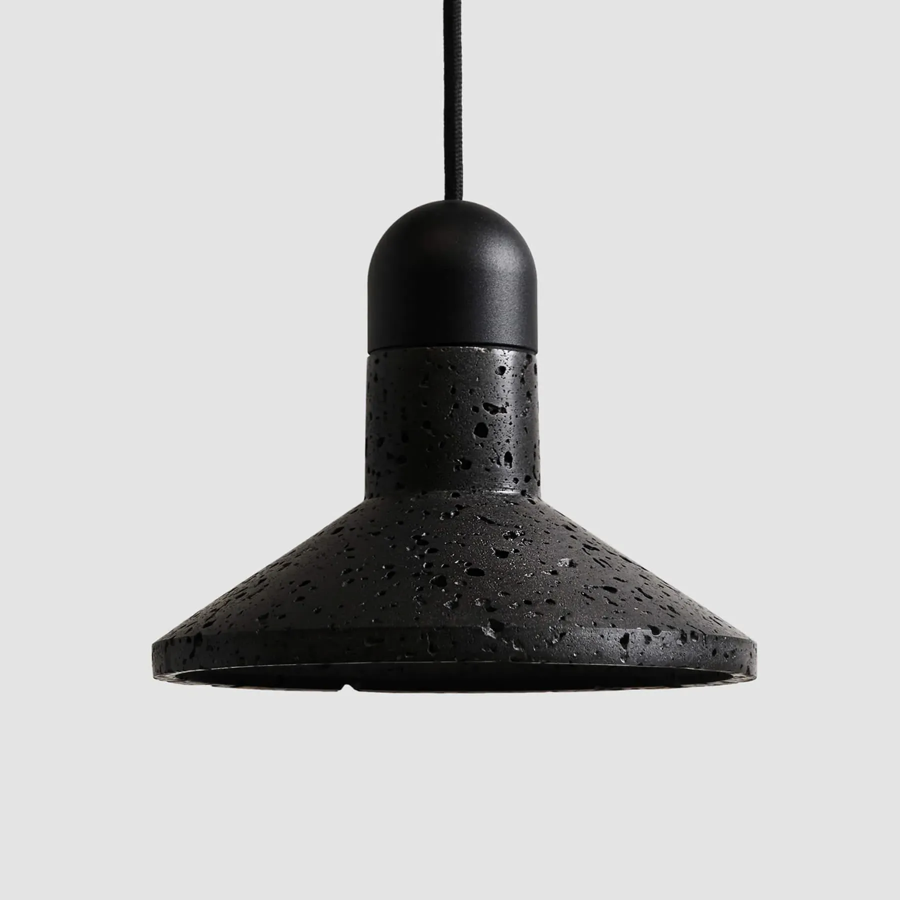 Bentu Shang Pendant Light - Lava Stone, Black Aluminium image