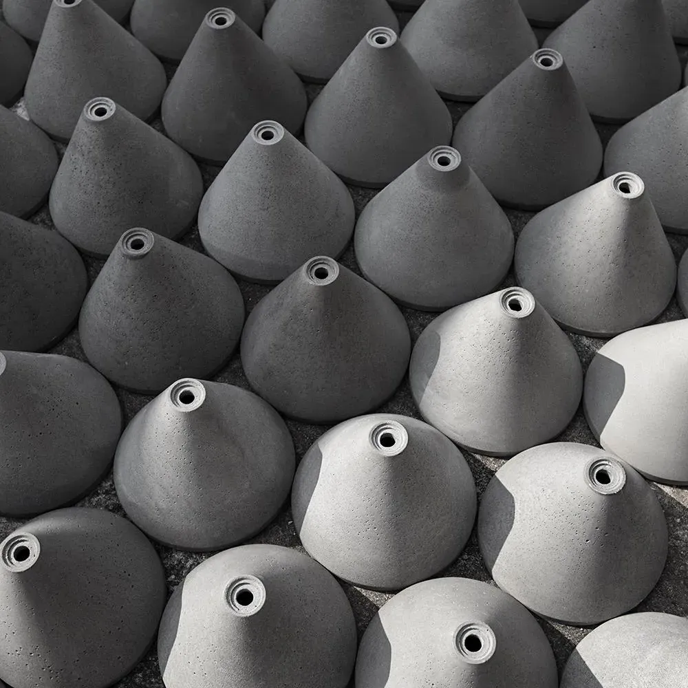 Conical Pendant Light - Concrete, Aluminium