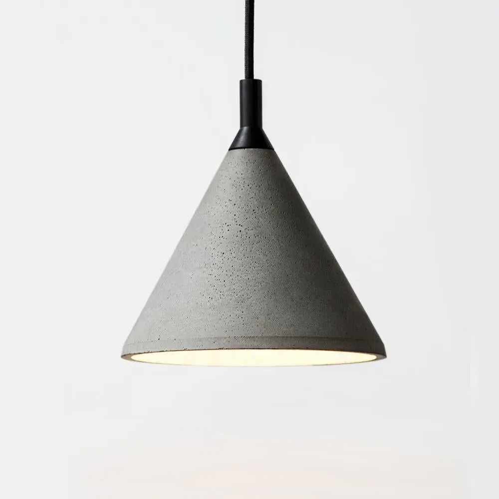 Conical Pendant Light - Concrete, Aluminium