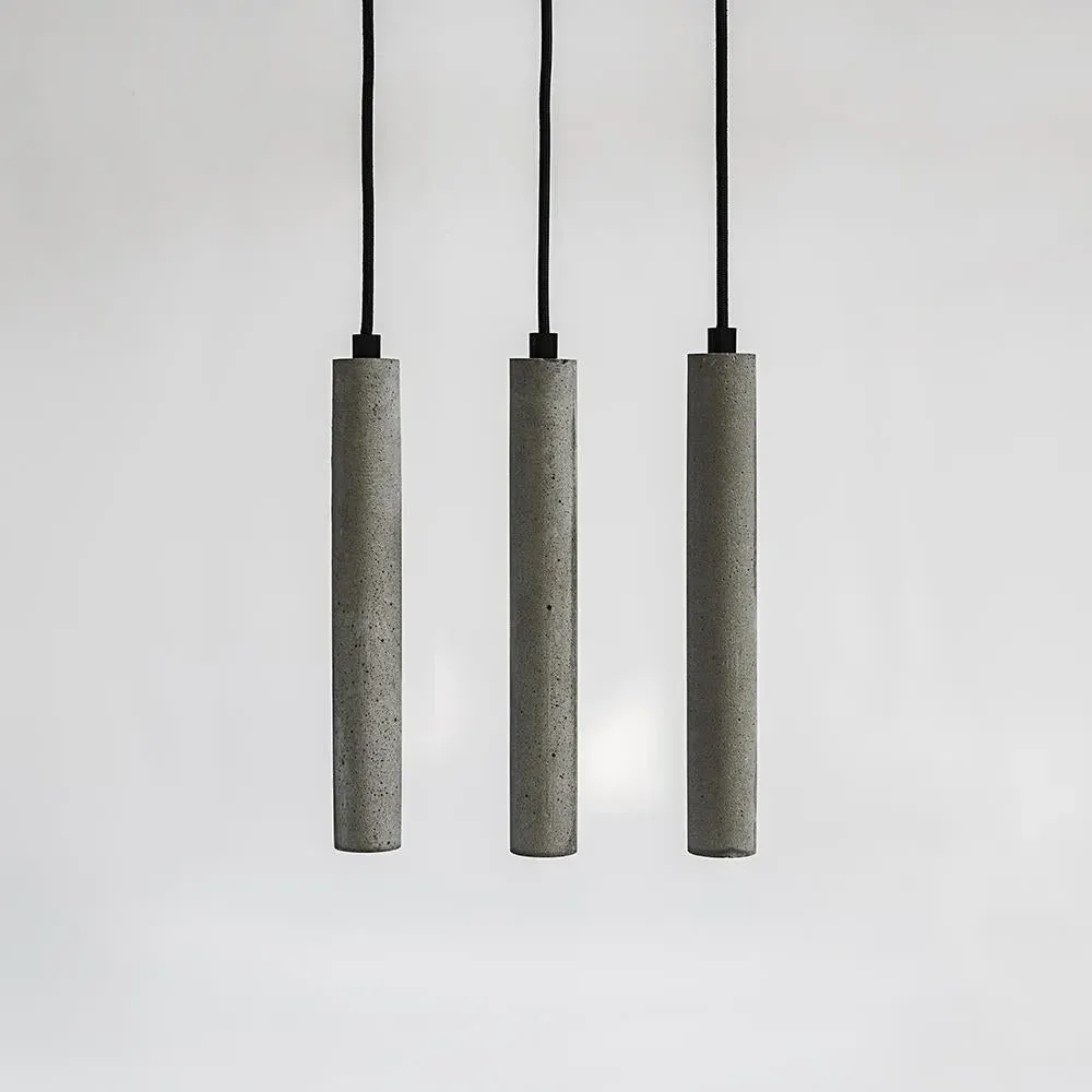 Large Pendant Light Linear Design - Concrete