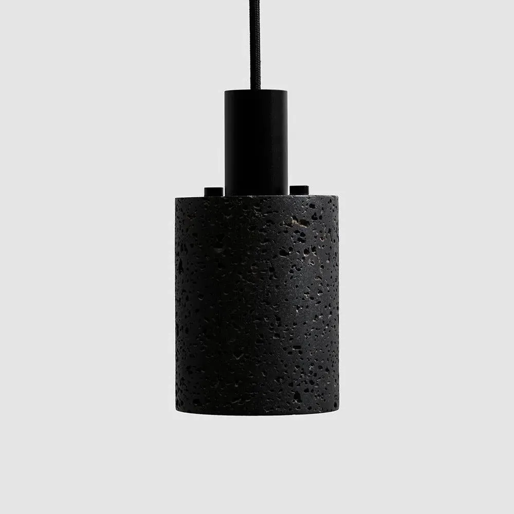 N Pendant Light - Black, Lava Stone image