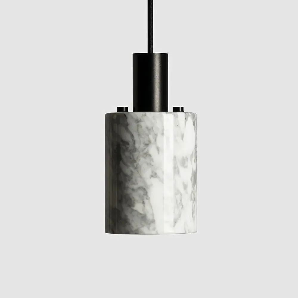 N Pendant Light Linear Design - White, Marble image