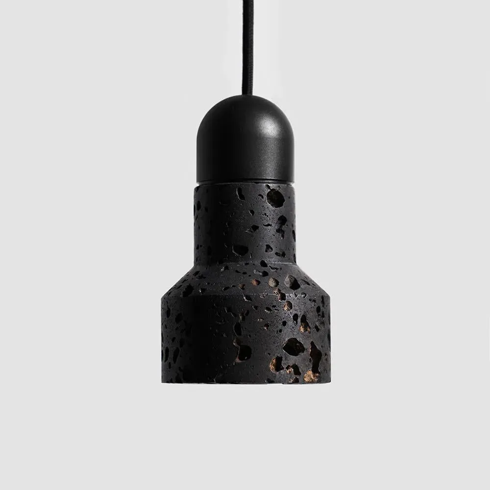 Pendant Light with LED - Black, White Marble