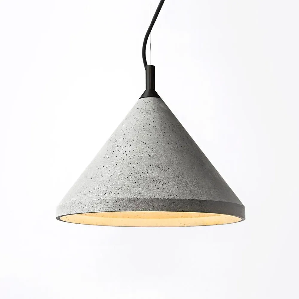 Ren Medium Pendant Light - Brass, Concrete