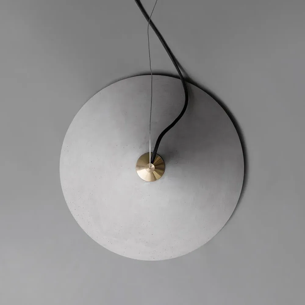 Ren Small Pendant Light - Brass, Concrete