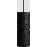 Ri Pendant Light - Black, Lava Stone