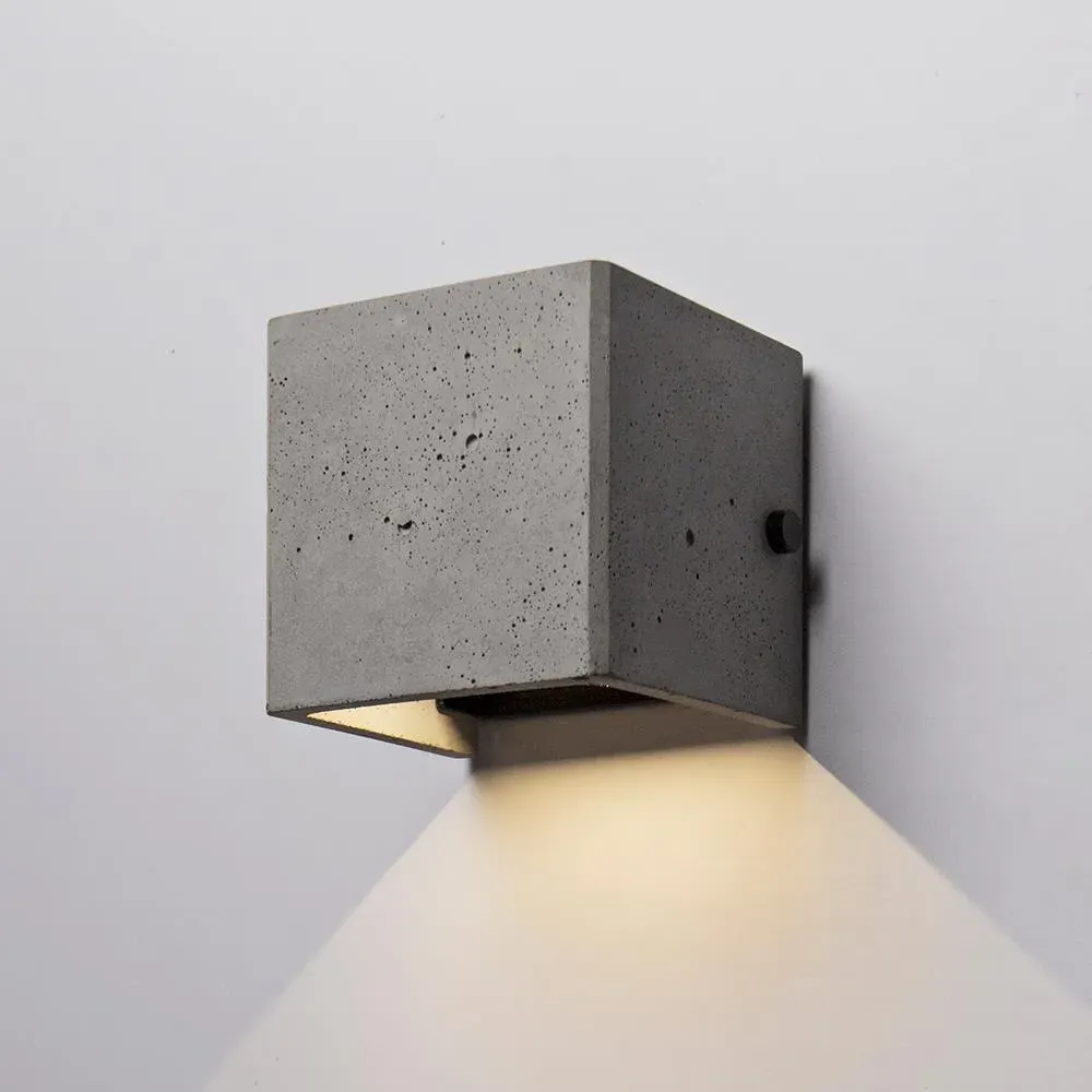 V-Shaped Wall Light with Directional Control - Concrete image