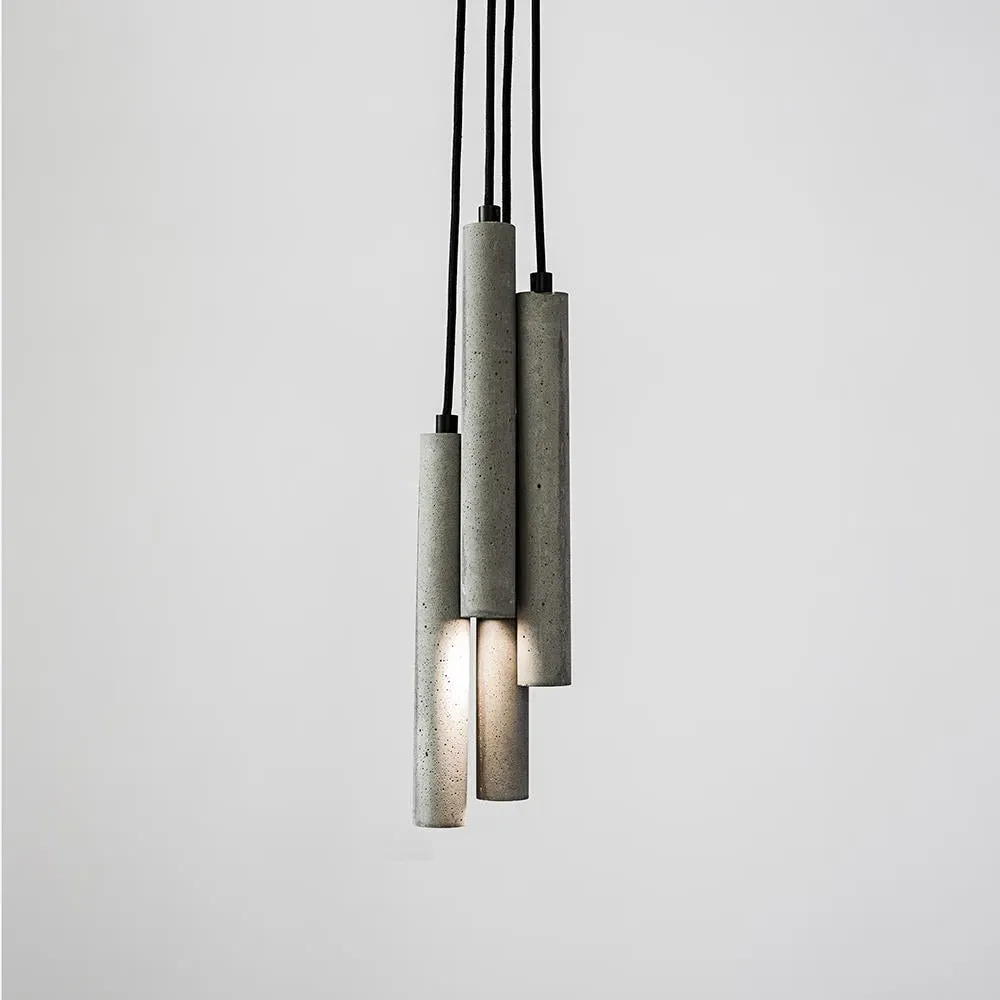 Wide Pendant Light - Concrete