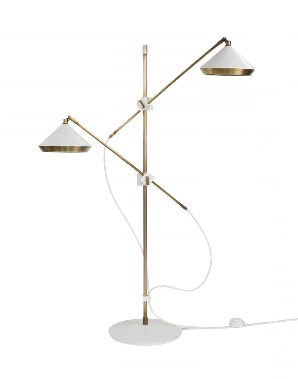 Adjustable Floor Lamp - Black, Brass