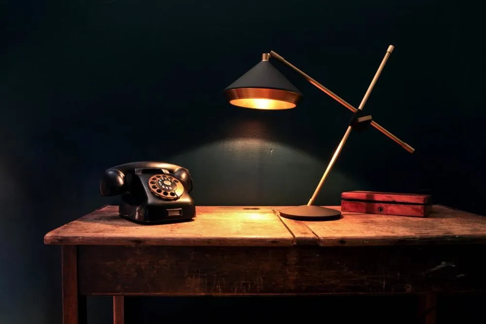 Adjustable Table Lamp - Black, Brass