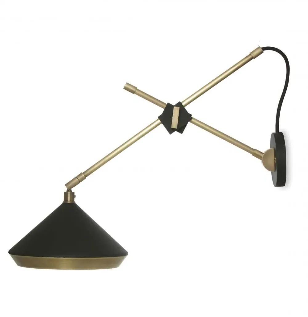 Adjustable Wall Light - Black, Brass