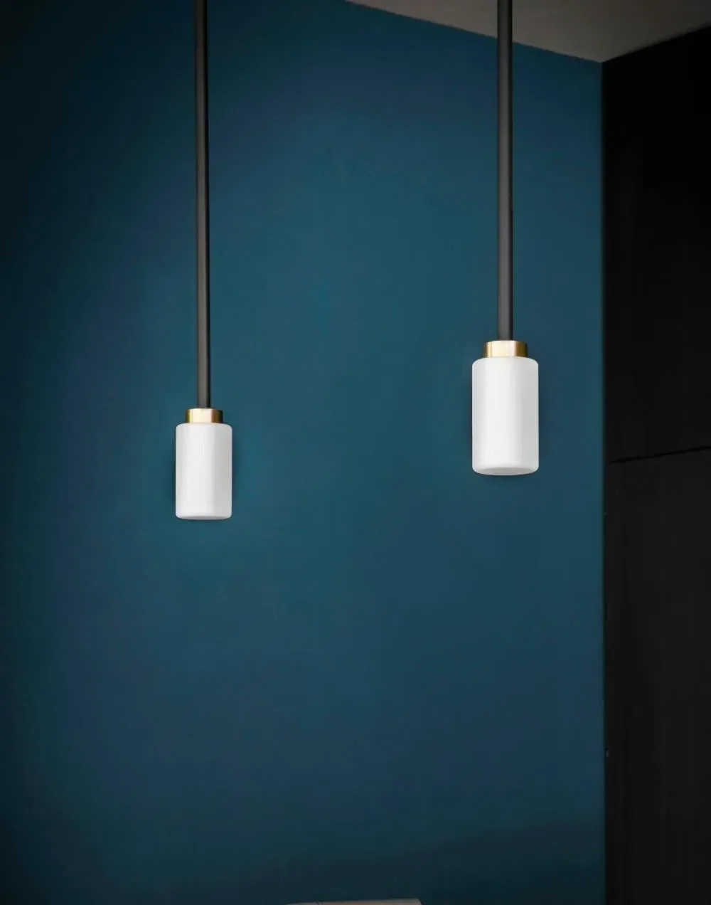 Cylindrical Pendant Light - Smoke, Glass