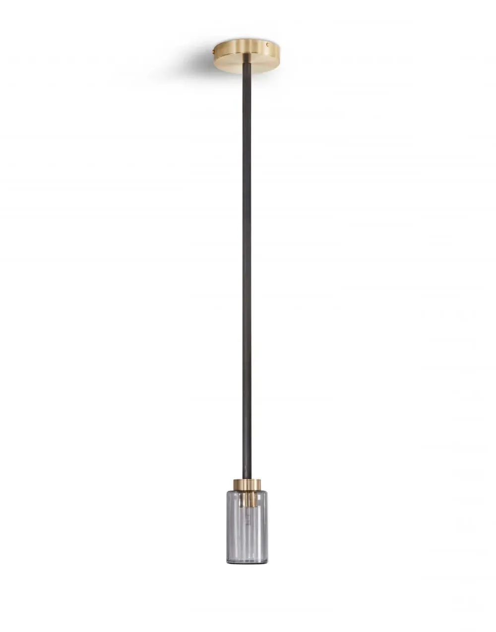 Cylindrical Pendant Light - Smoke, Glass