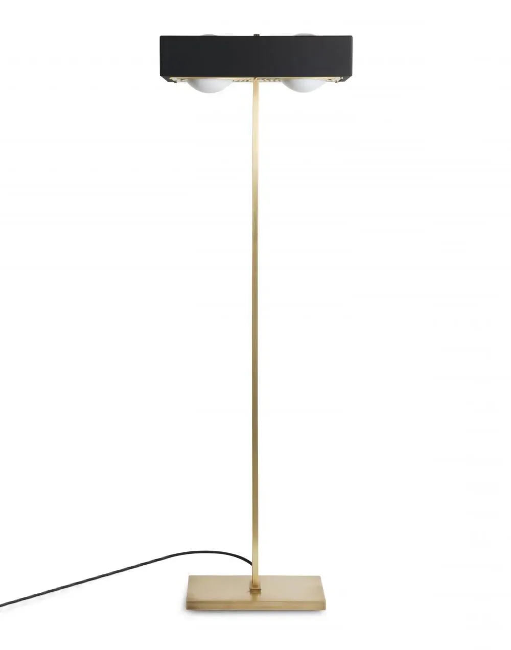 Floor Lamp with Double Stand - Black, Brass
