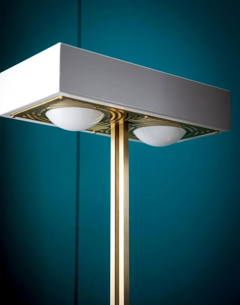 Kernel Floor Lamp with Double Stand - Blue, Brass