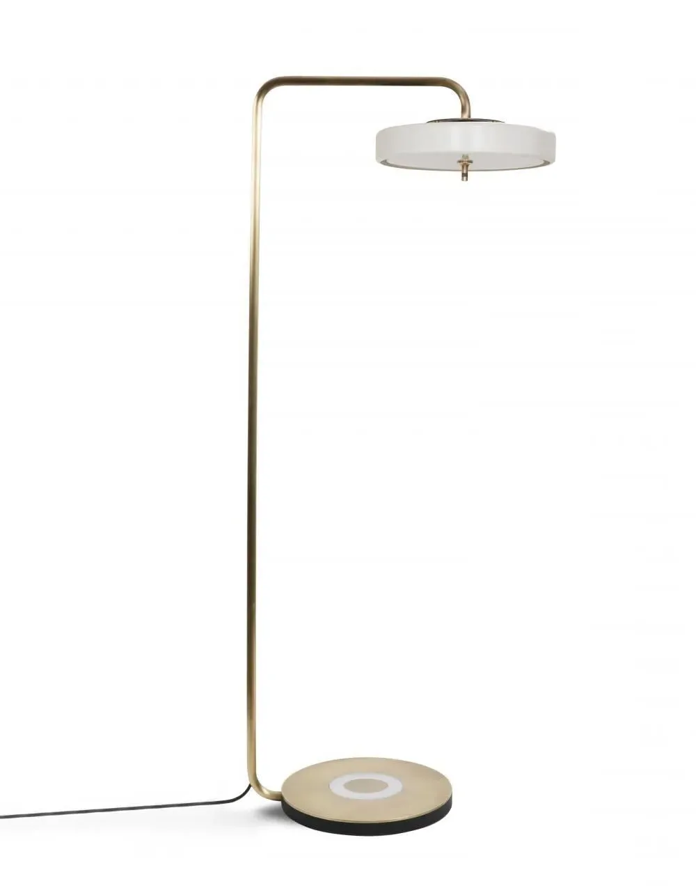 Overhanging Floor Lamp - Blue, Brass
