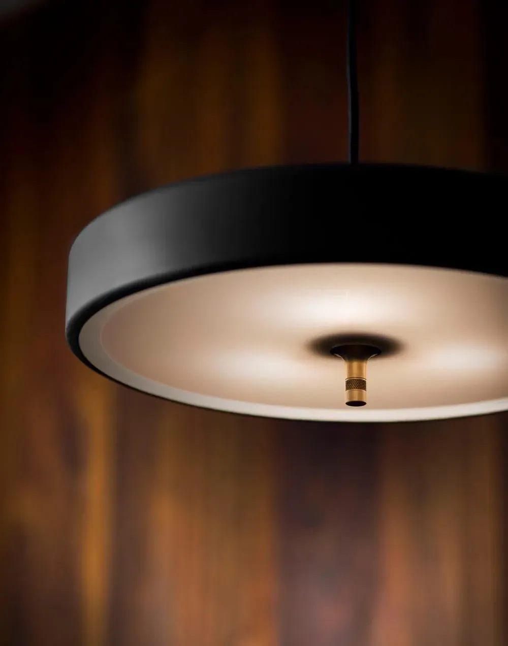 Pendant Light with Dual Glow - Blue, Brass