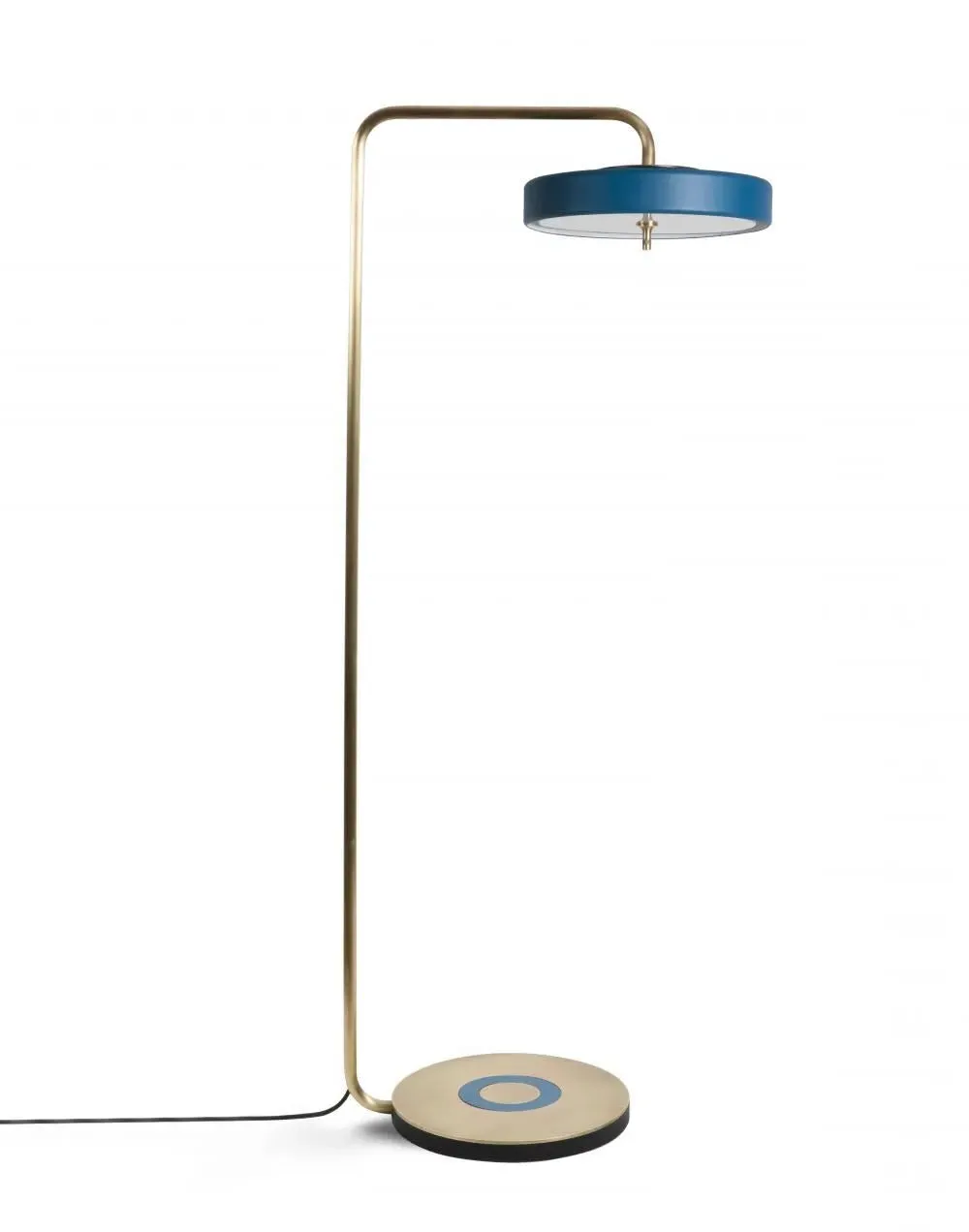 Revolve Floor Lamp with Diffuser - White, Brass