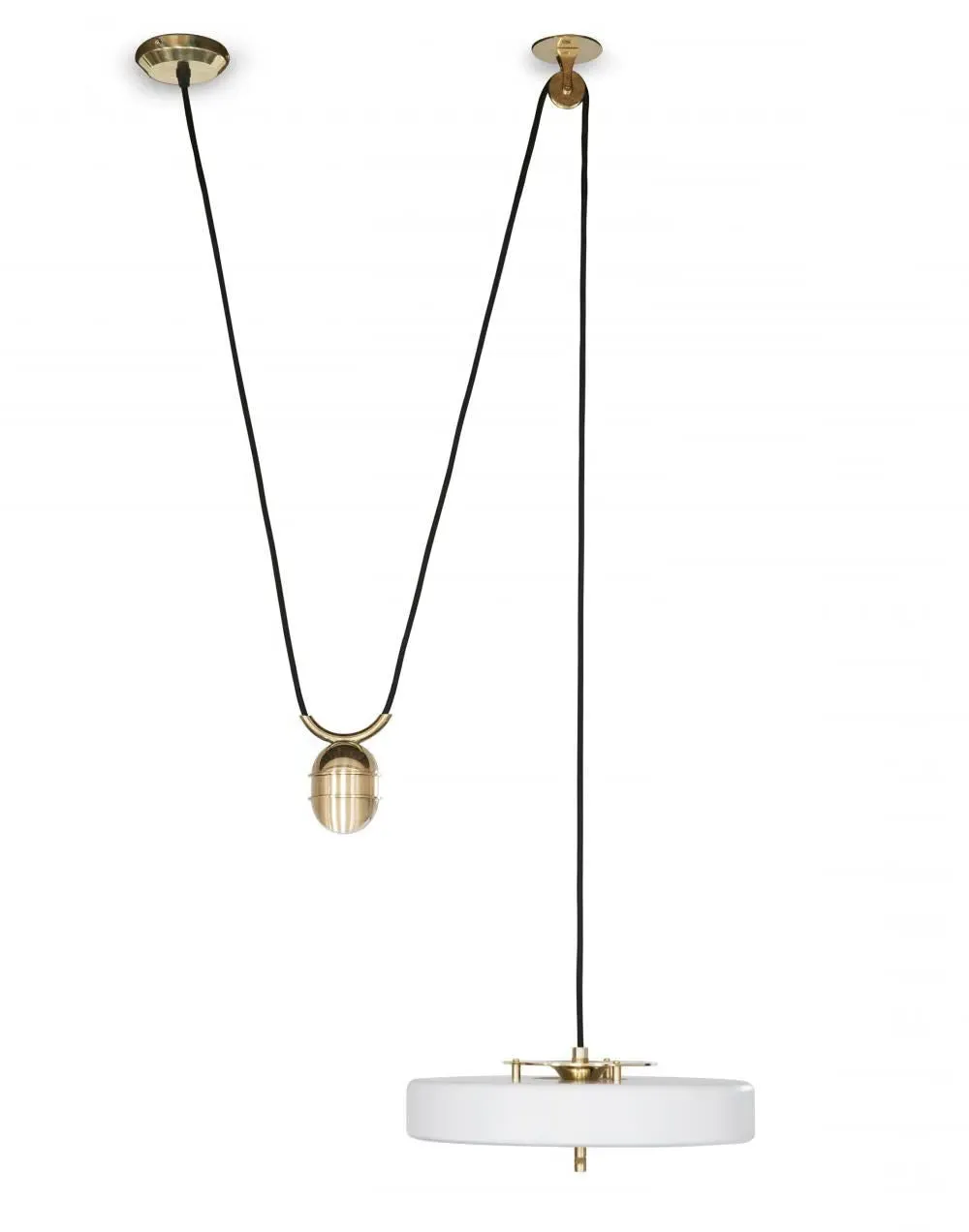 Rise & Fall Pendant Light - Black, Brass