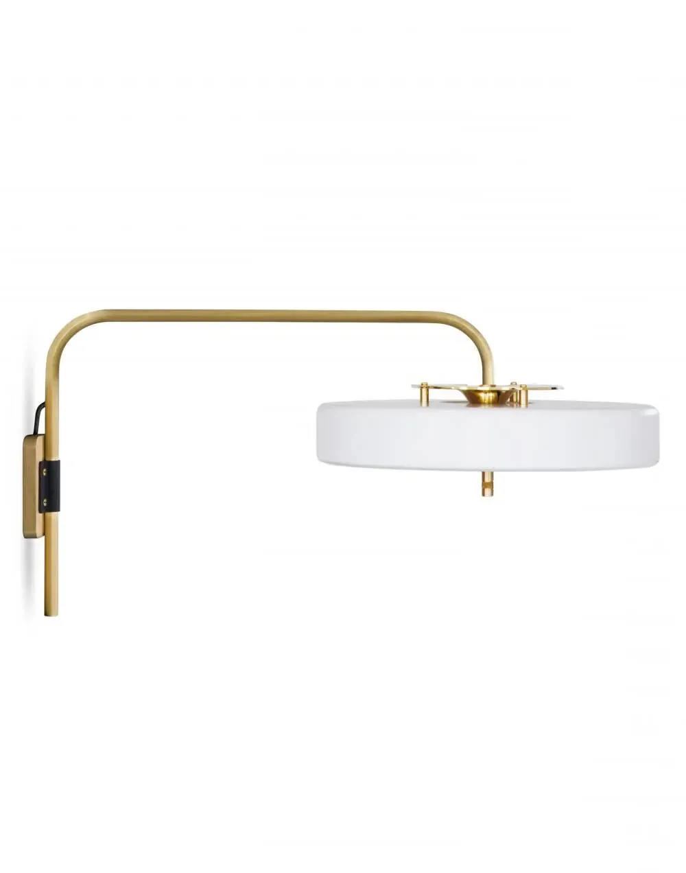 Rotating Wall Light with Diffuser - Black, Brass