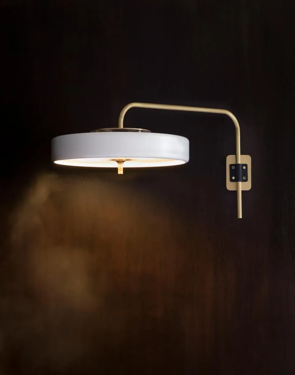 Rotating Wall Light with Diffuser - Blue, Brass