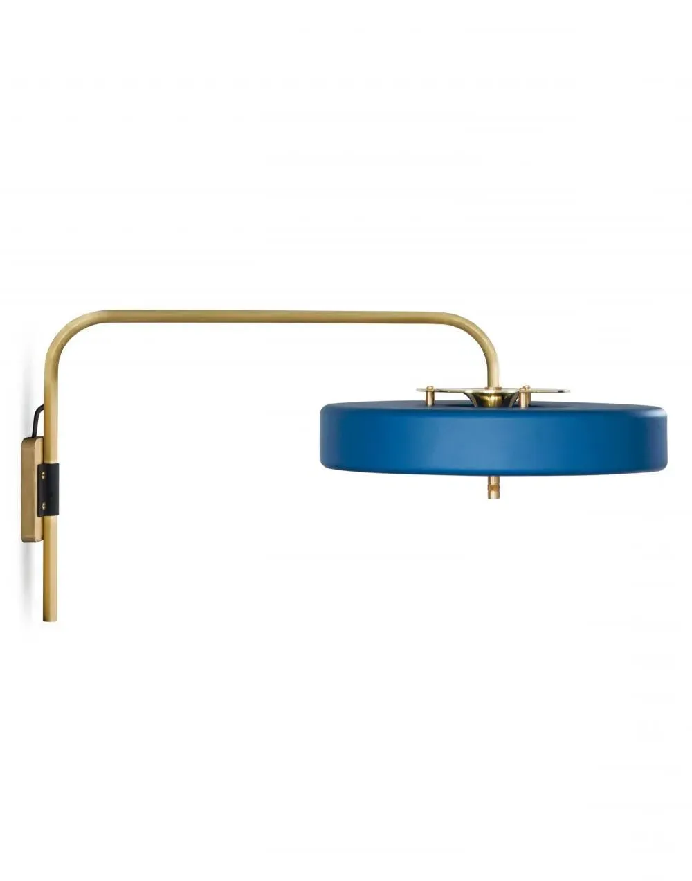 Rotating Wall Light with Diffuser - Blue, Brass