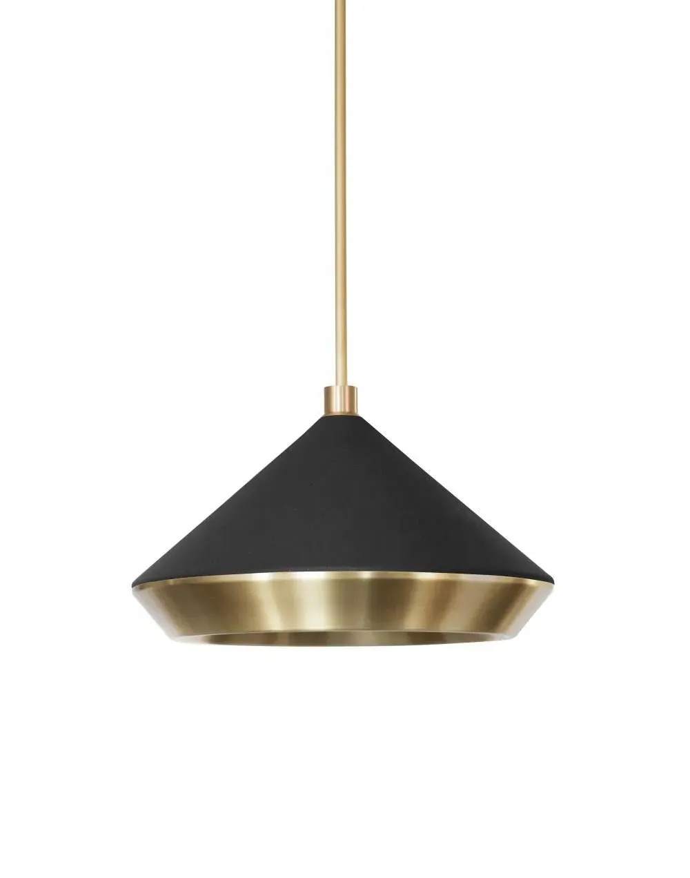 Shear Extra Large Pendant Light - Satin White, Brass