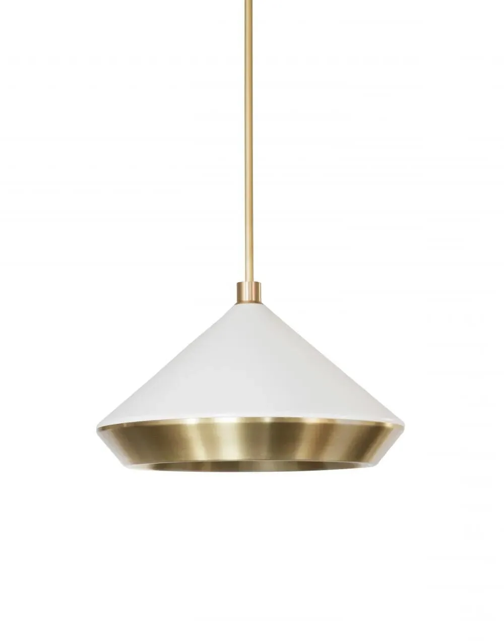 Shear Extra Large Pendant Light - Satin White, Brass image