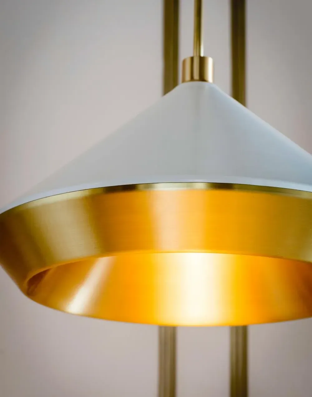 Shear Extra Large Pendant Light - Textured Black, Brass