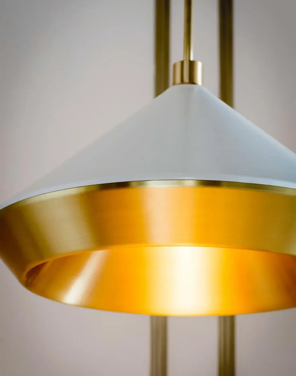 Shear Pendant Light - Textured Black, Brass