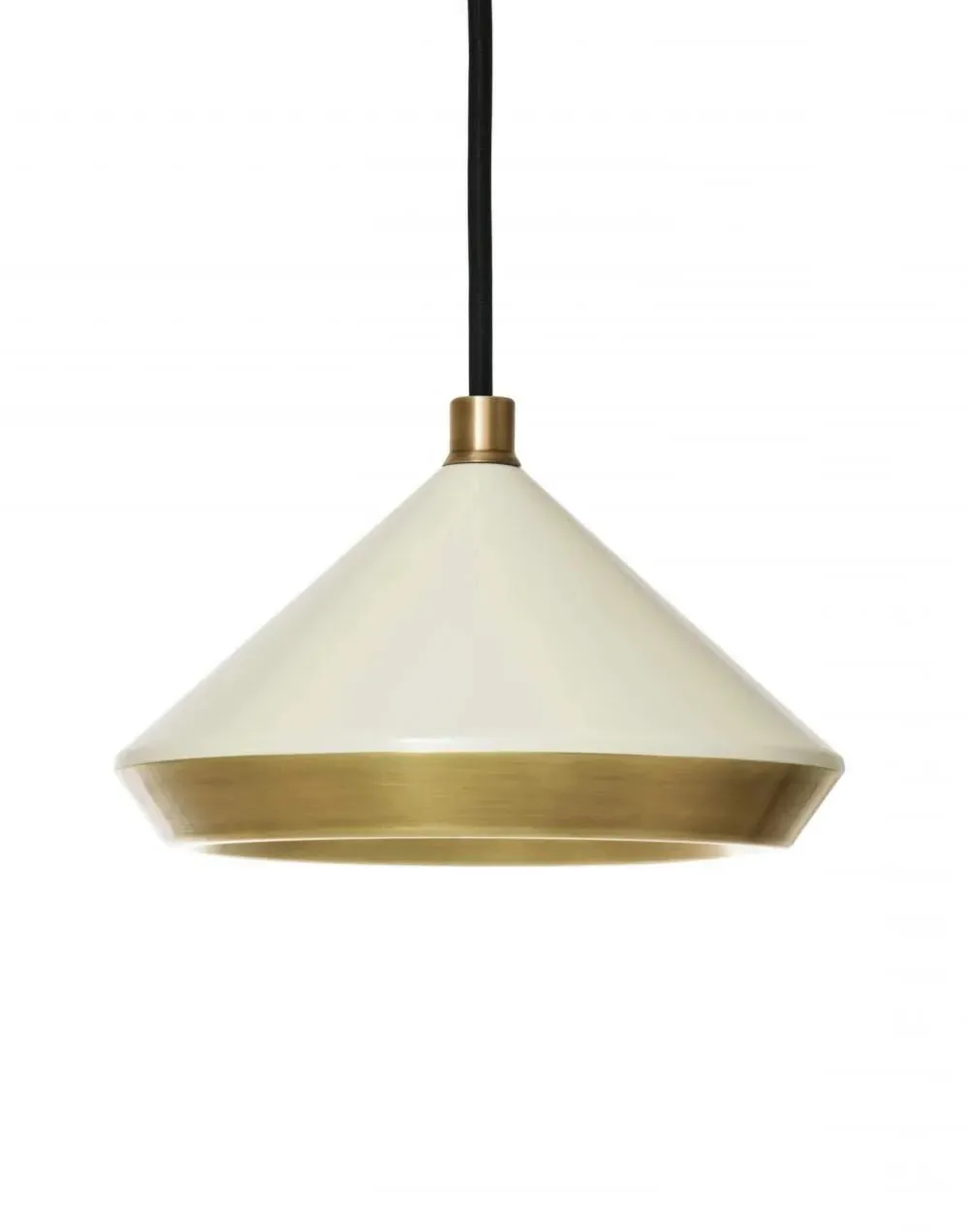Shear Pendant Light - Textured Black, Brass