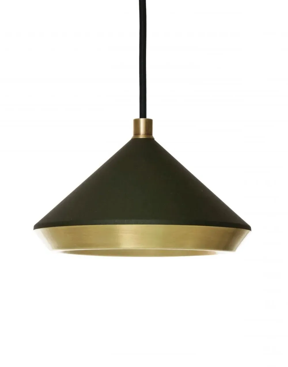 Shear Pendant Light - Textured Black, Brass