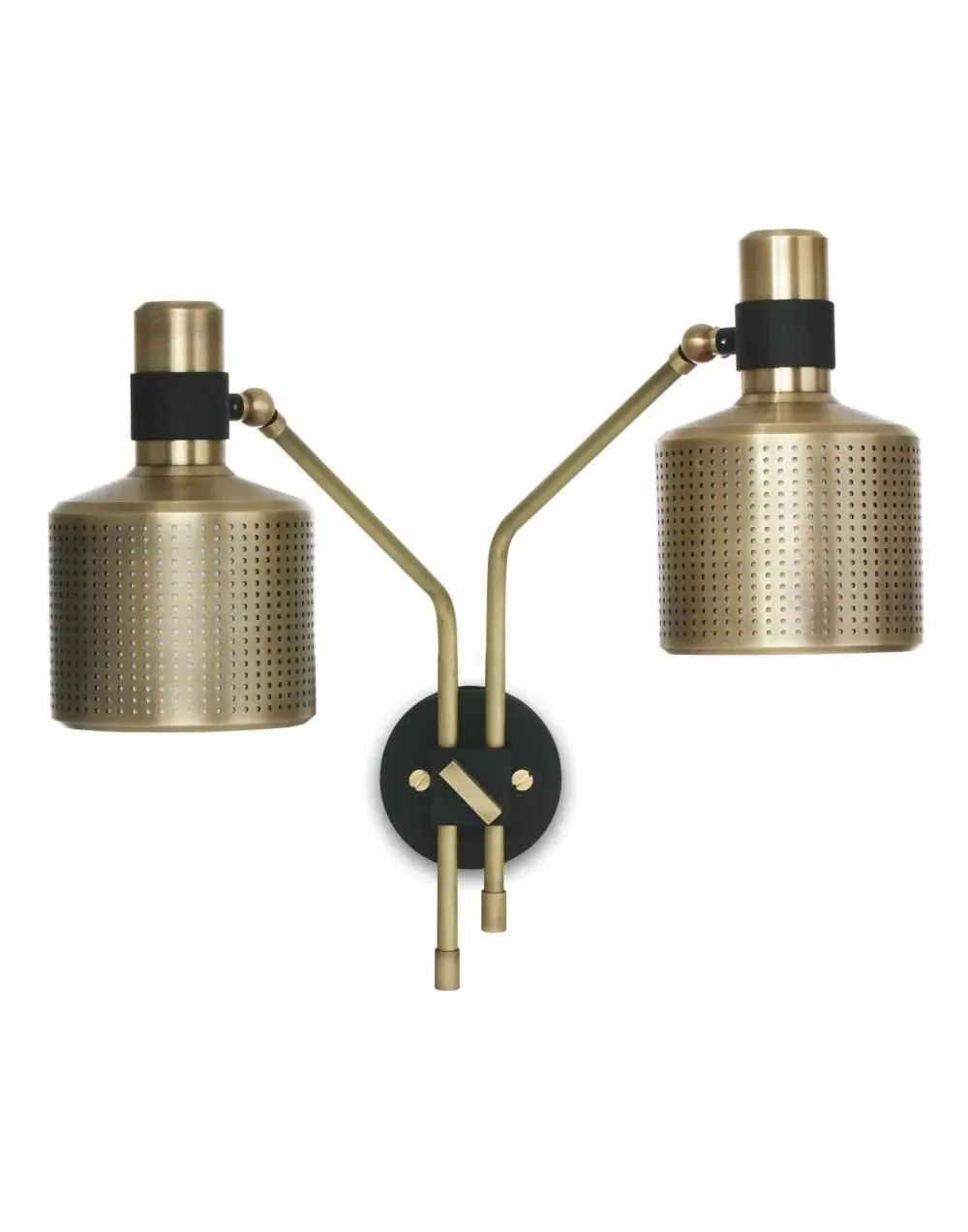 Single Arm Wall Light - Brass
