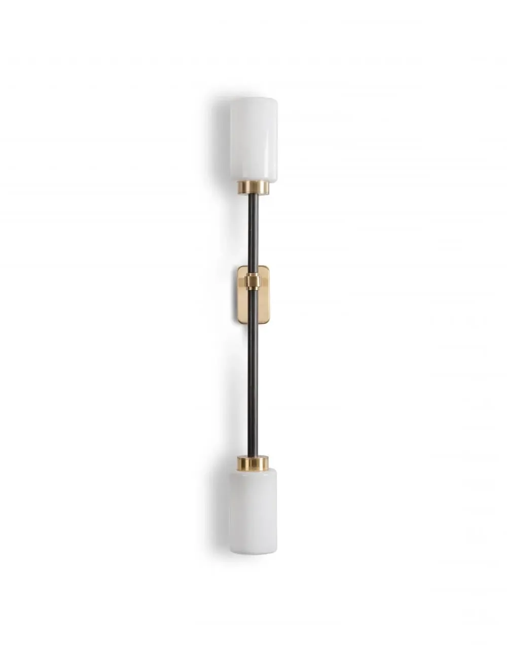 Single Wall Light with Opal Shade - Brass, Bronze