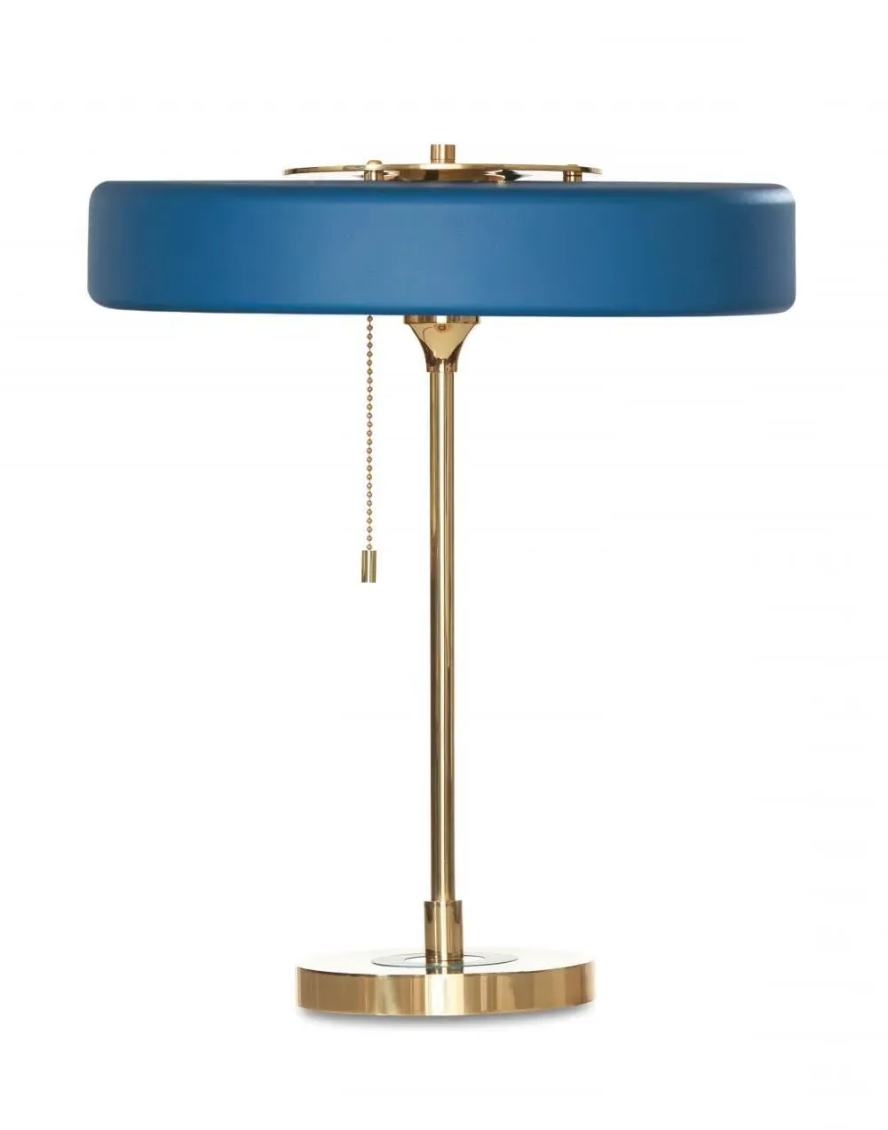 Table Lamp with Pull Chain - Black, Brass