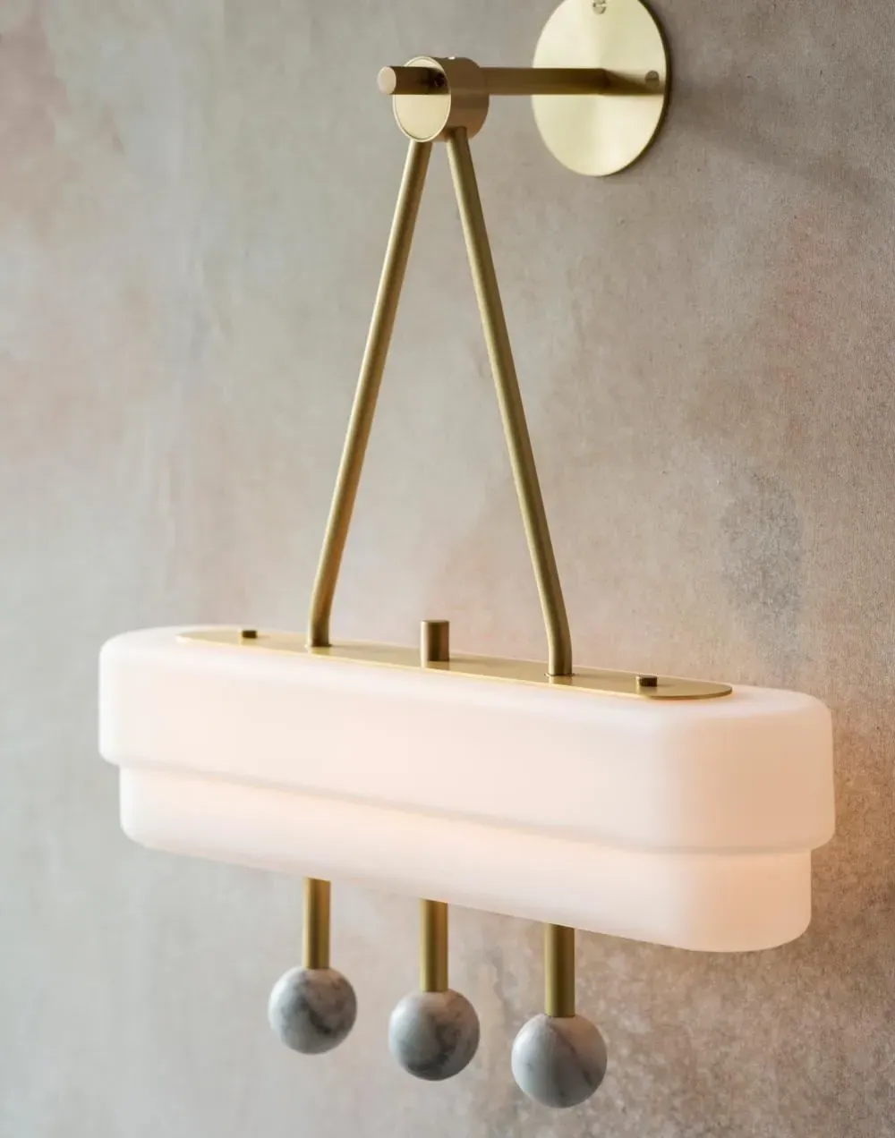 Wall Light with Bluetooth Control - Green, Marble