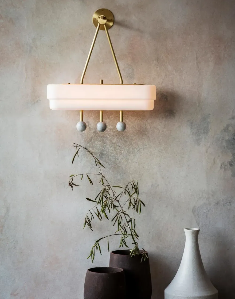 Wall Light with Bluetooth Control - Green, Marble