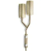 Yew Right Hand Wall Light - Brass, White