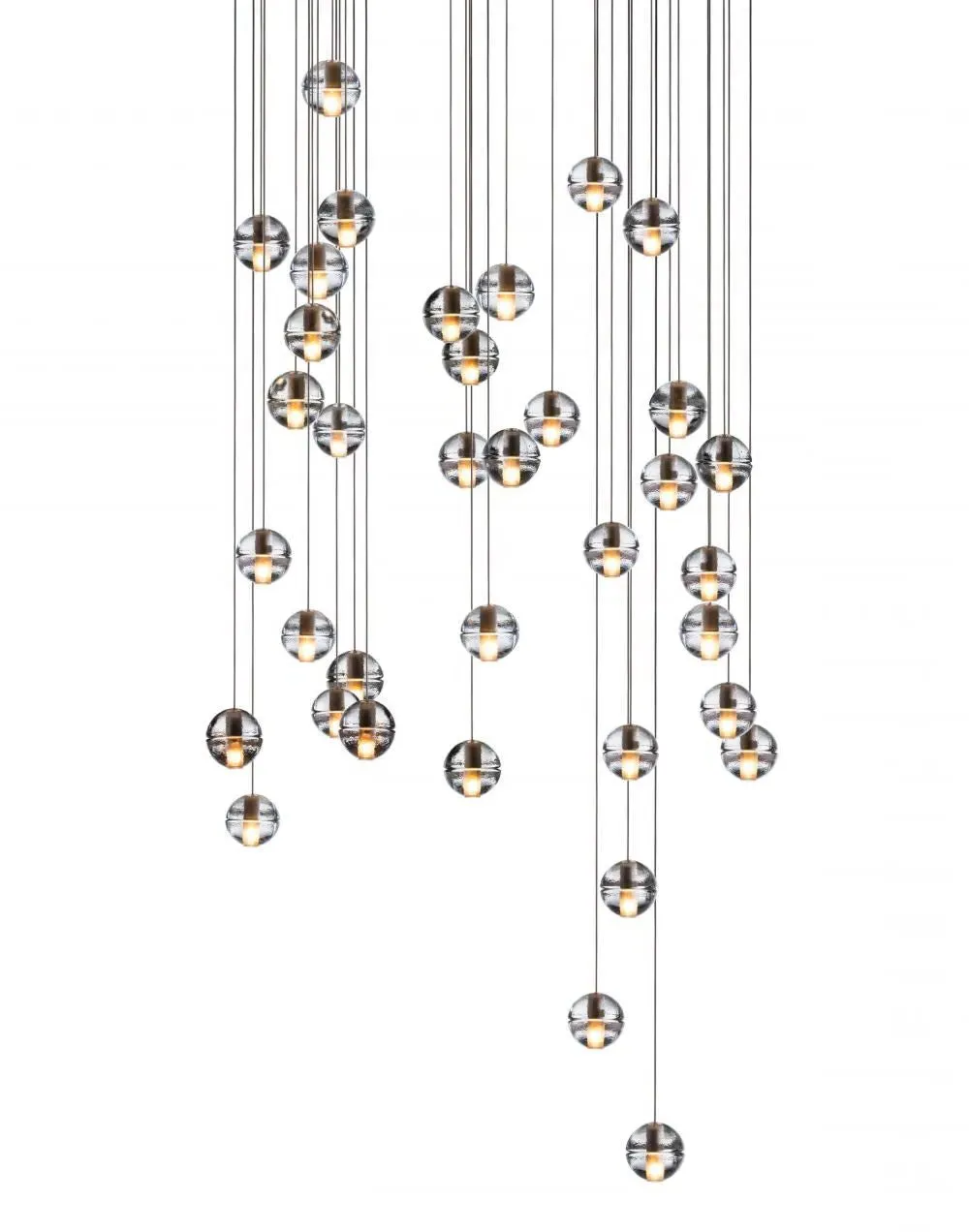 11-Light Pendant Cluster with Rectangle Canopy
