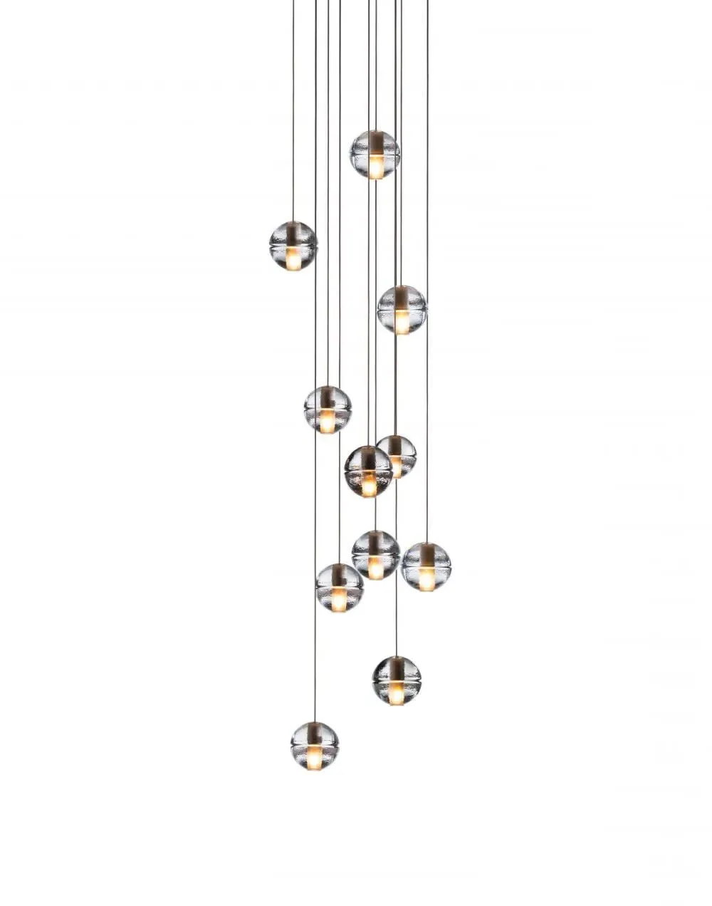 11-Light Pendant Cluster with Rectangle Canopy