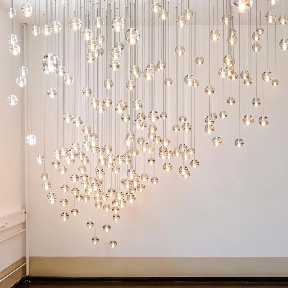 11-Light Pendant Cluster with Square Canopy