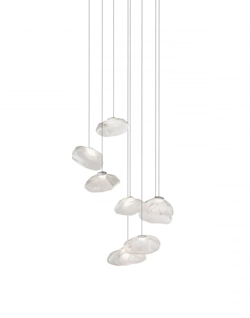 11-Pendant Light with Rectangle Canopy - Clear