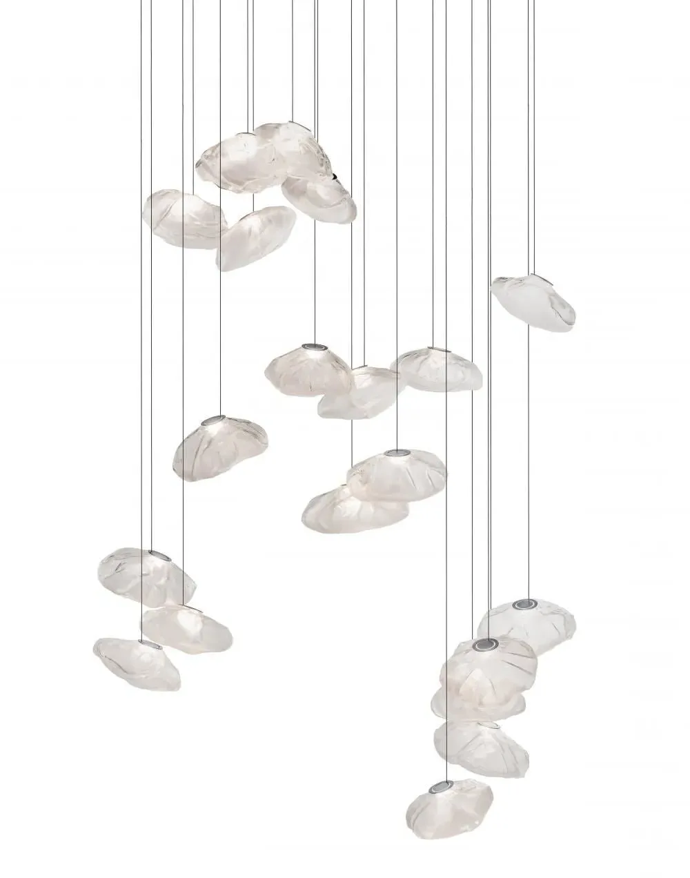 11-Pendant Light with Rectangle Canopy - Clear