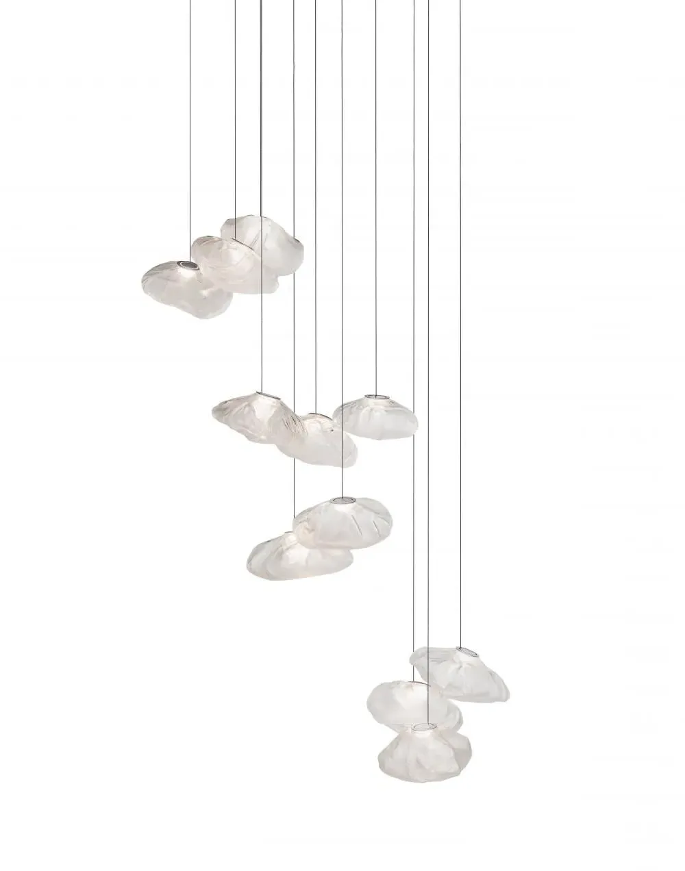 11-Pendant Light with Rectangle Canopy - Grey