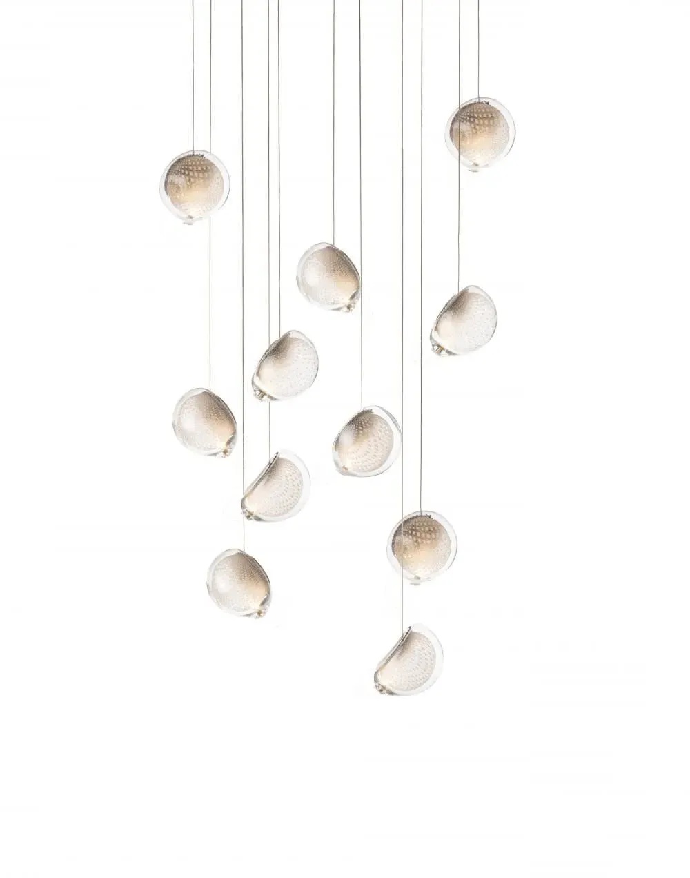 20-Light Pendant Light Rectangle - Clear, Glass