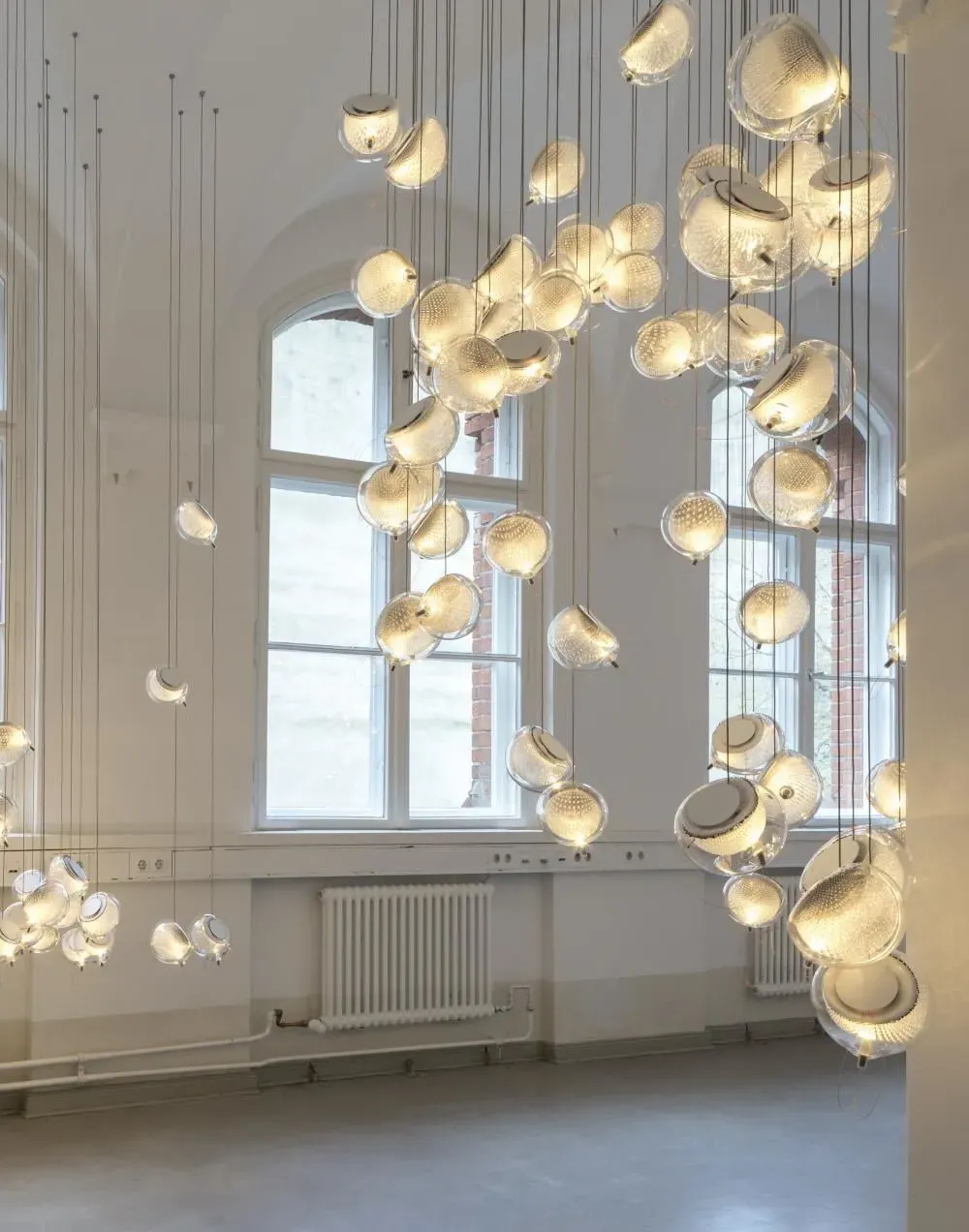 20-Light Pendant Light Rectangle - Clear, Glass