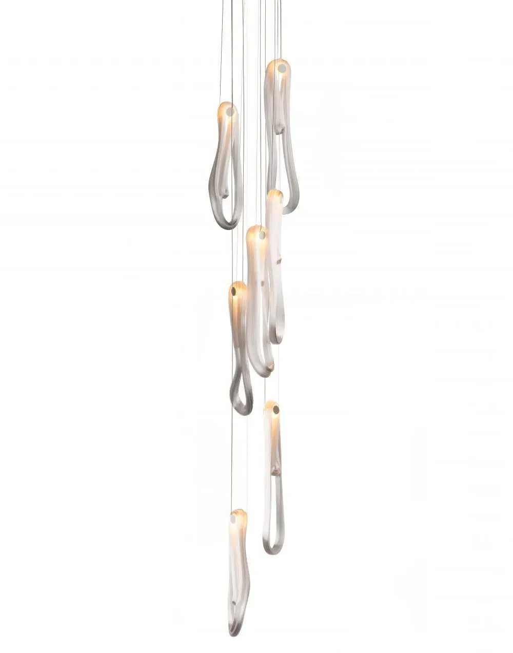 3-Cluster Pendant Light with LED Bulb - Glass