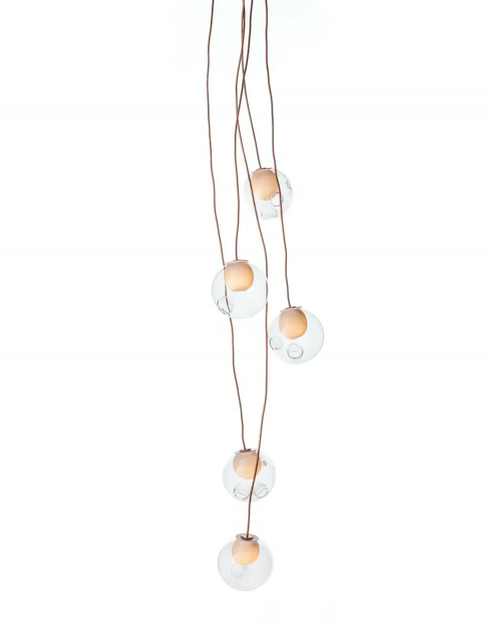 3-Light Pendant Cluster - Blue, Glass