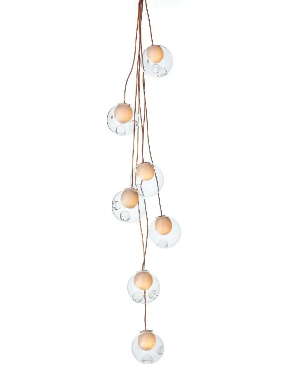 3-Light Pendant Cluster - Blue, Glass